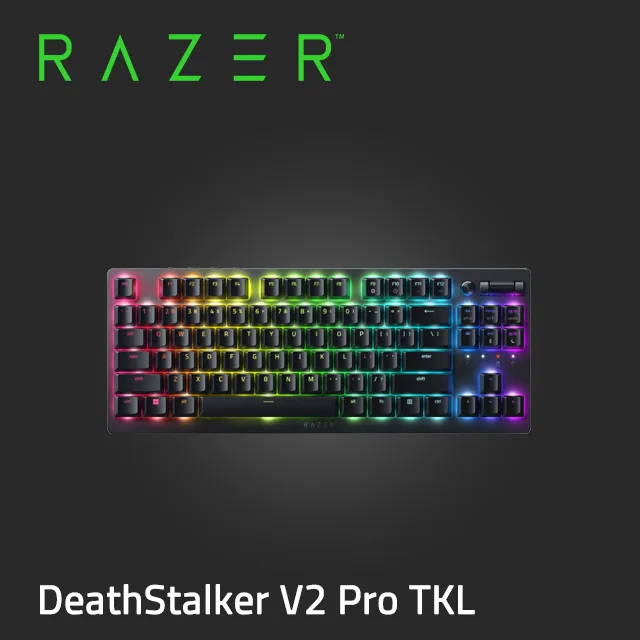 Razer DeathStalker V2 Pro TKL 無線機械式鍵盤(紅軸英文) RZ03-04370100-R3M1